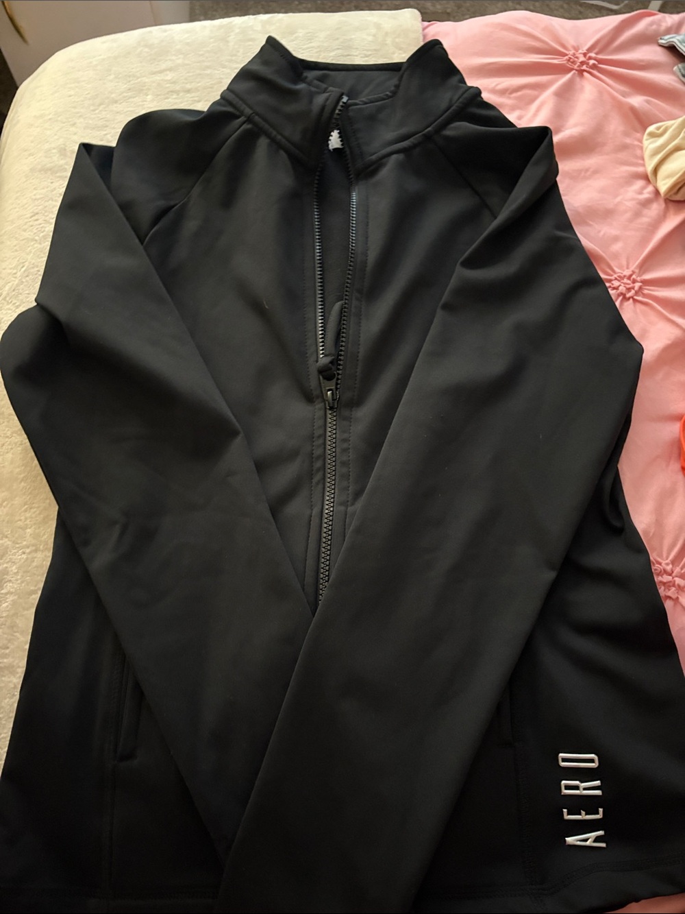 Aeropostale Black Women's Zip-Up Utility Jacket